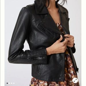 BLANKNYC black faux leather moto jacket